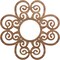 Ekena Millwork Cohen Wood Fretwork Pierced Ceiling Medallion, Walnut, 24"OD x 8 1/4"ID x 1/4"T CMWP24X24X0250COWA - alternate 1
